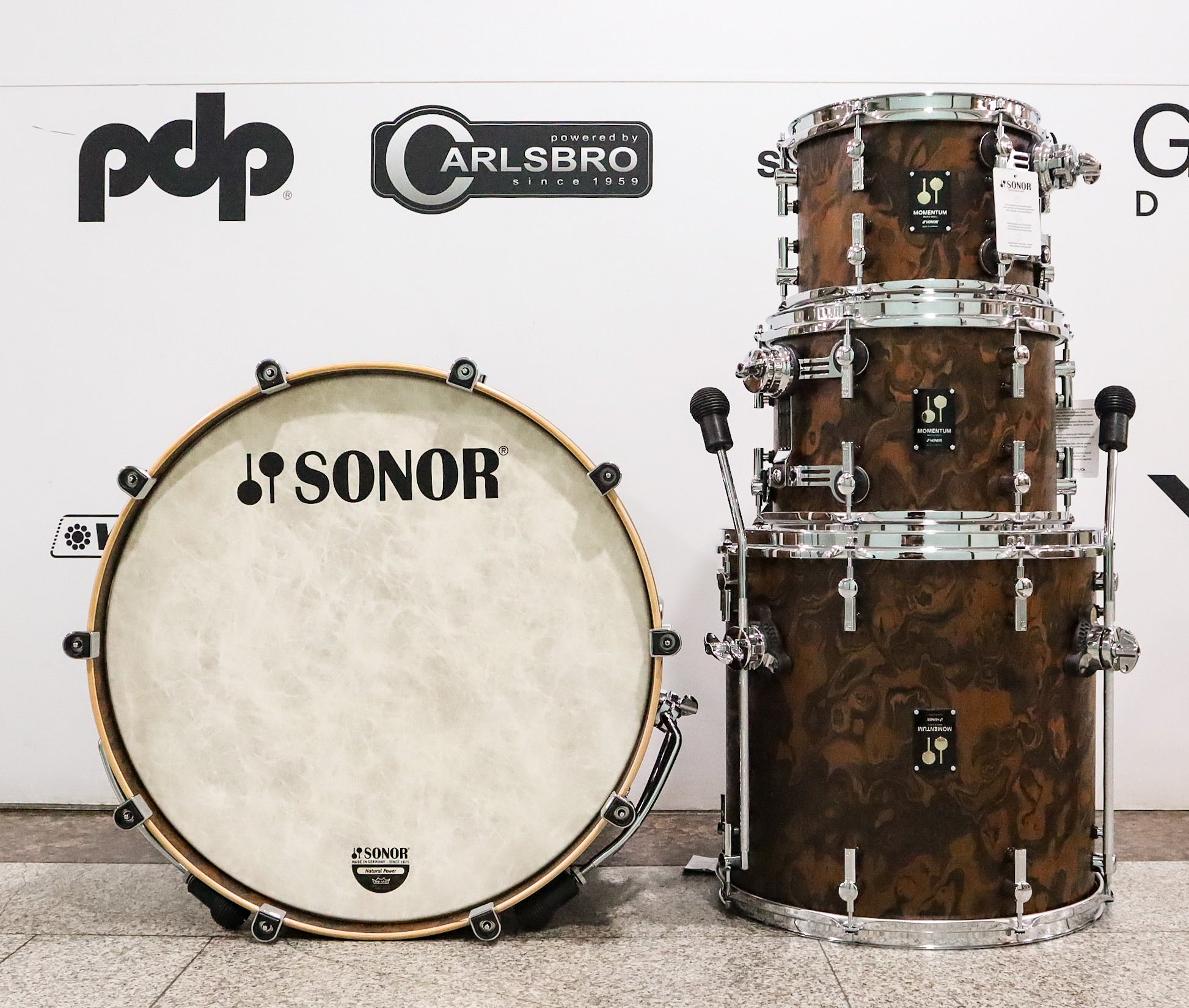 Sonor Momentum Beech California Burl 4pc Shell Pack-zoom-1