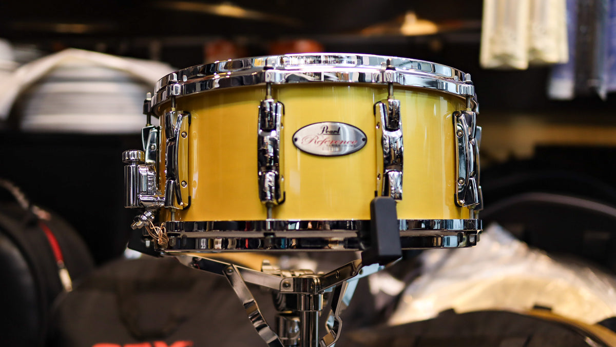 Pearl Reference 14x6.5 20-ply Birch/Maple Snare Drum (Antique Gold)-1