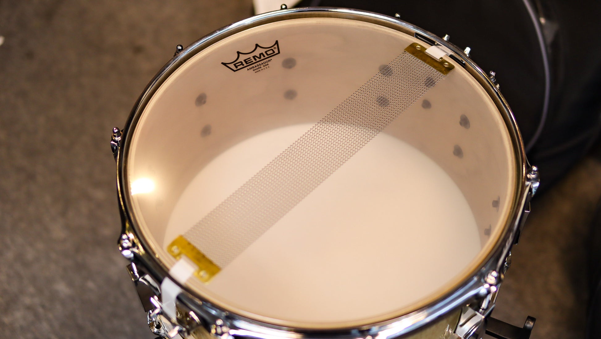 Pork Pie 14x6.5 30th Anniversary Walnut Curly Maple Veener Snare Drum (22 of 30)-2