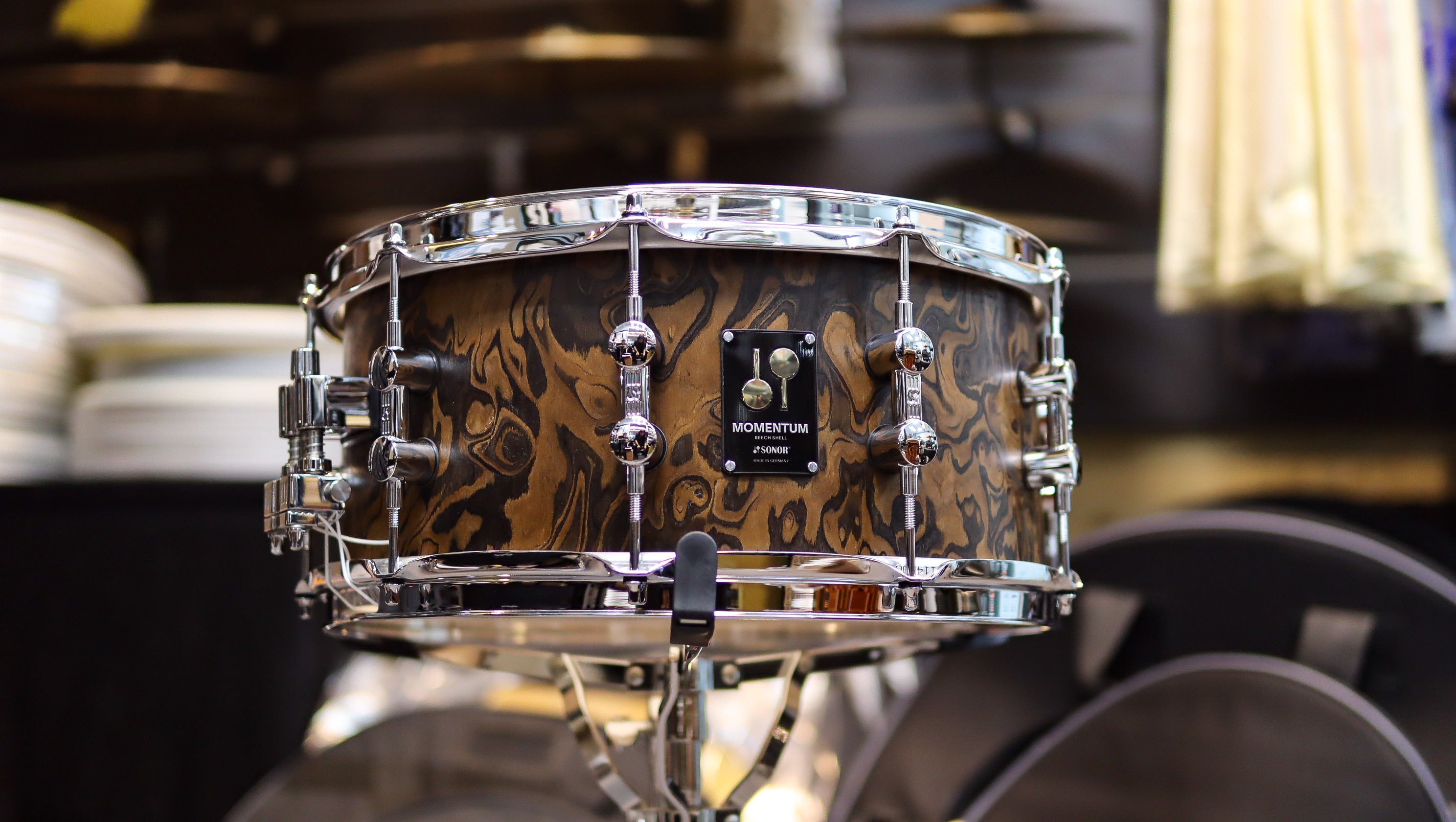 Sonor Momentum Series 14x6.5 Beech Snare Drum (California Burl)