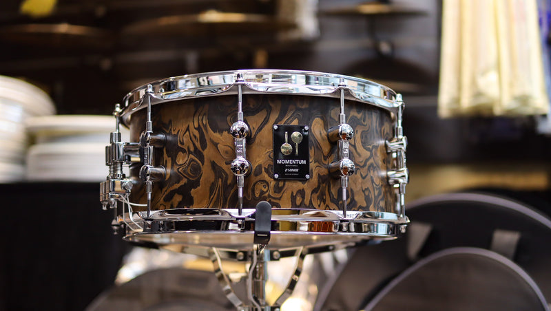 Sonor Momentum Series 14x6.5 Beech Snare Drum (California Burl)-zoom-