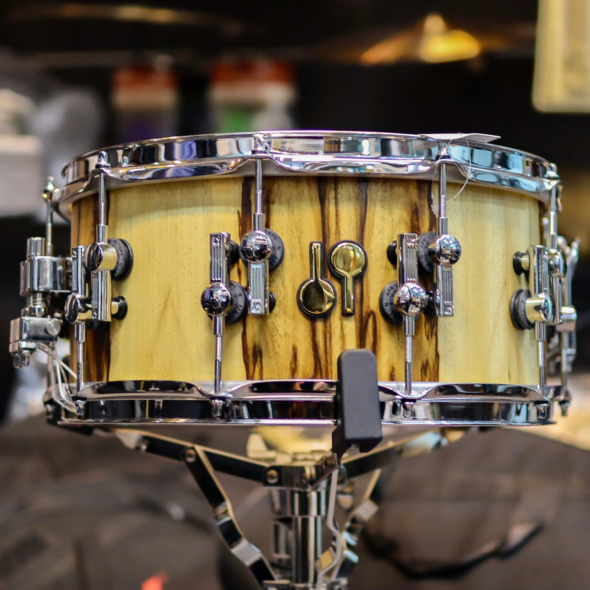 Sonor SQ2 14x6.5 African Marble Medium Maple Snare Drum-zoom-1