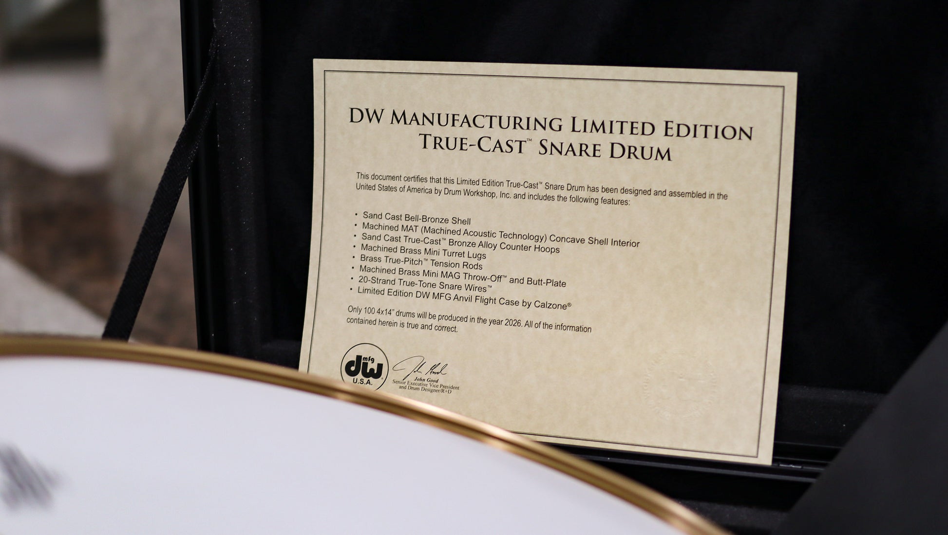 DW MFG True Cast 14x4 Bronze Snare-4