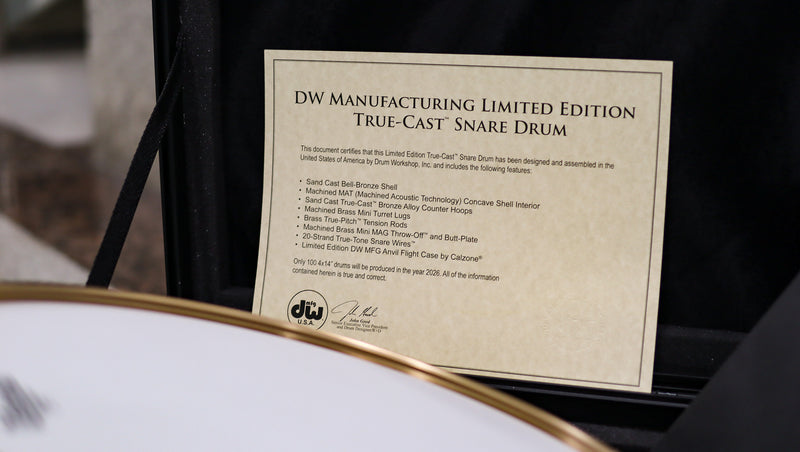 DW MFG True Cast 14x4 Bronze Snare-zoom-