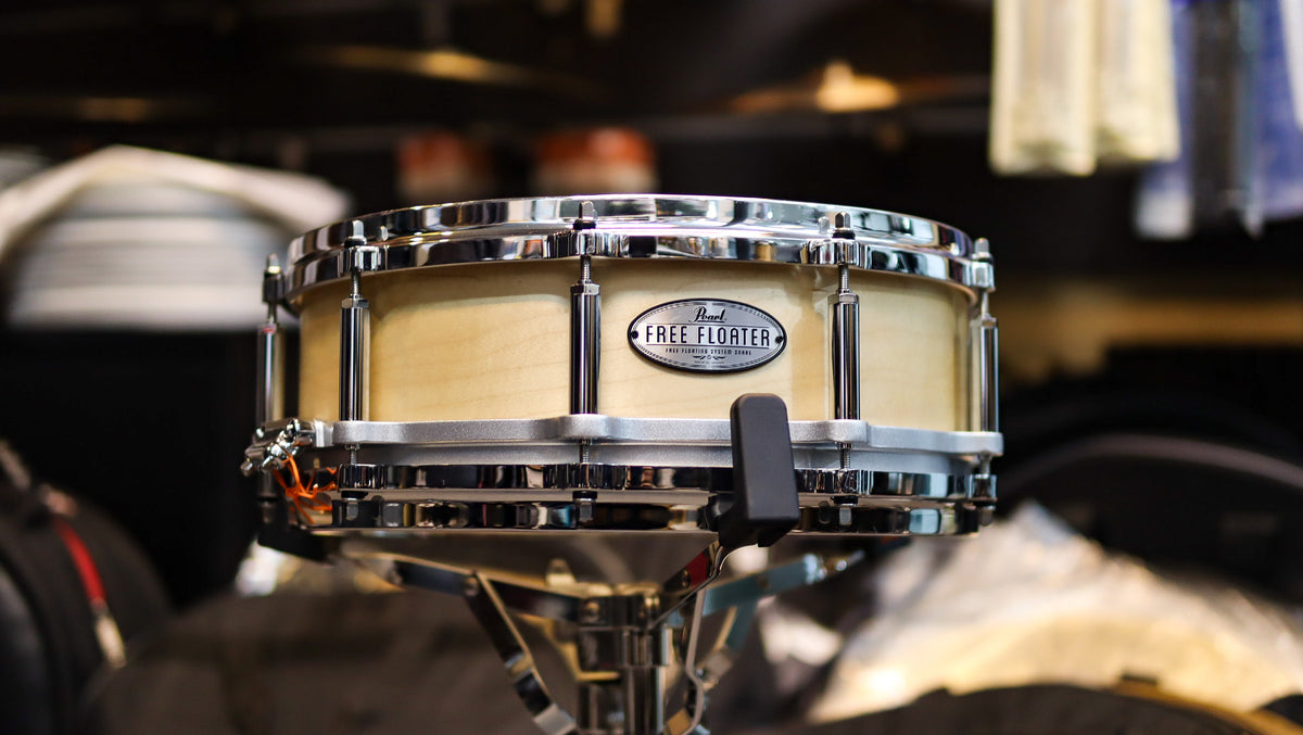 Pearl 14x5 Free Floater Maple Snare Drum (Satin Maple)-zoom-1
