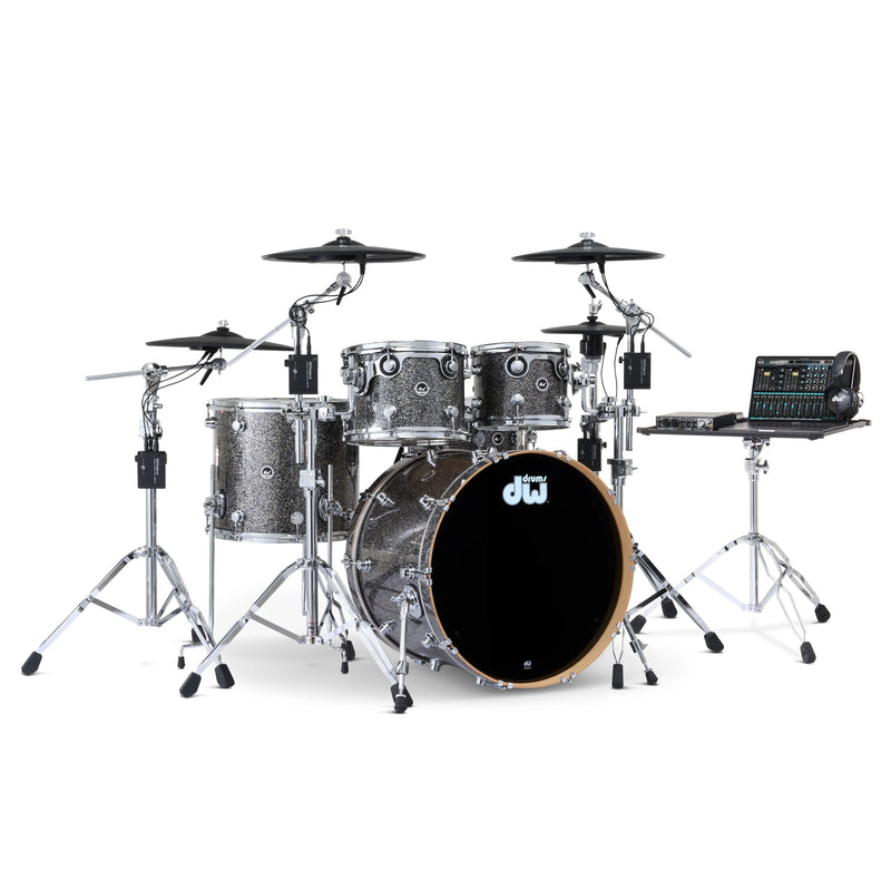 DWe 5pc Finishply Black Galaxy With Roland Cymbals-zoom-