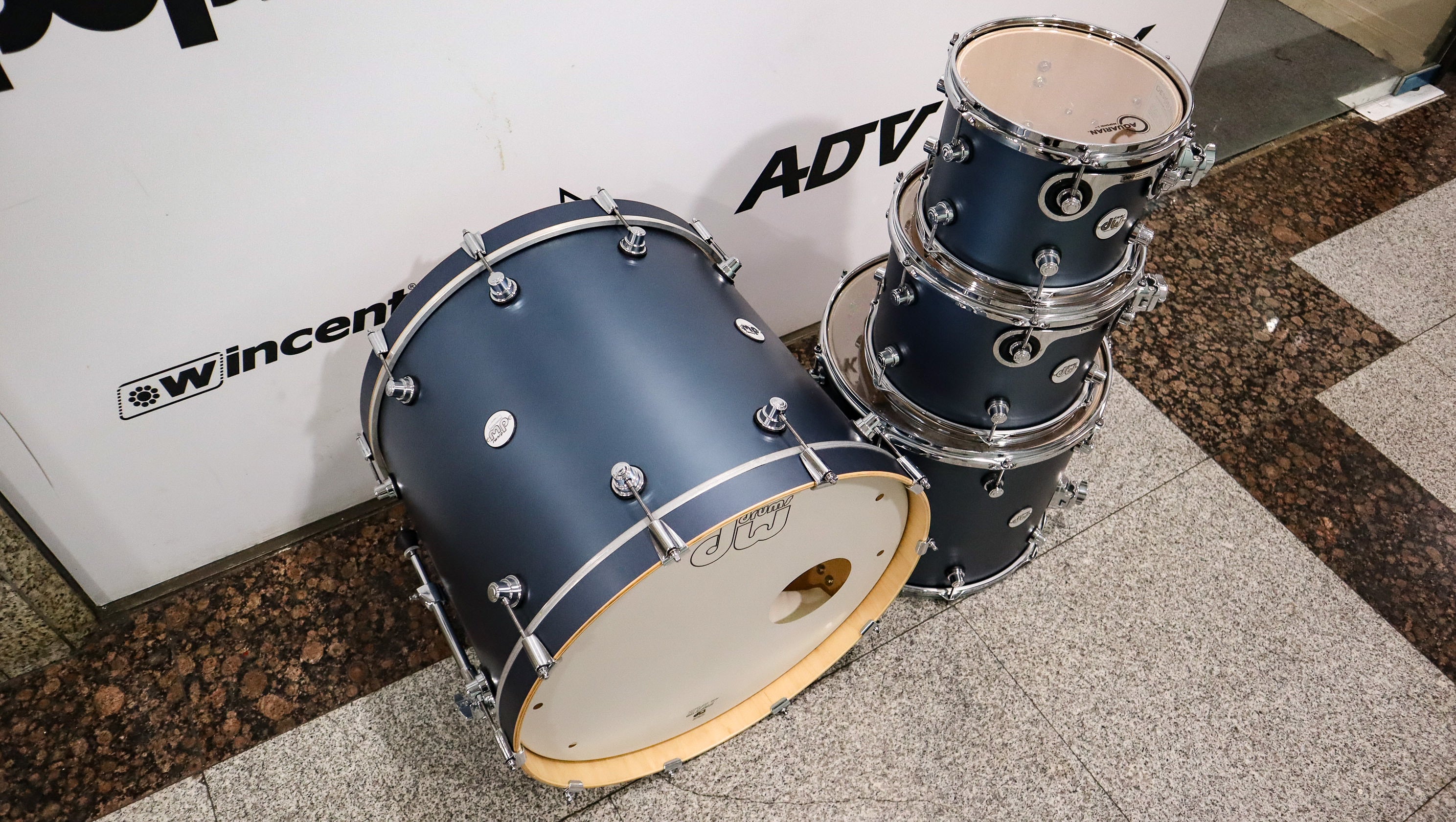 DW Design Series 4pc Blue Slate Shell Pack (Display Set) (SDS Anniversary Promo)-zoom-2