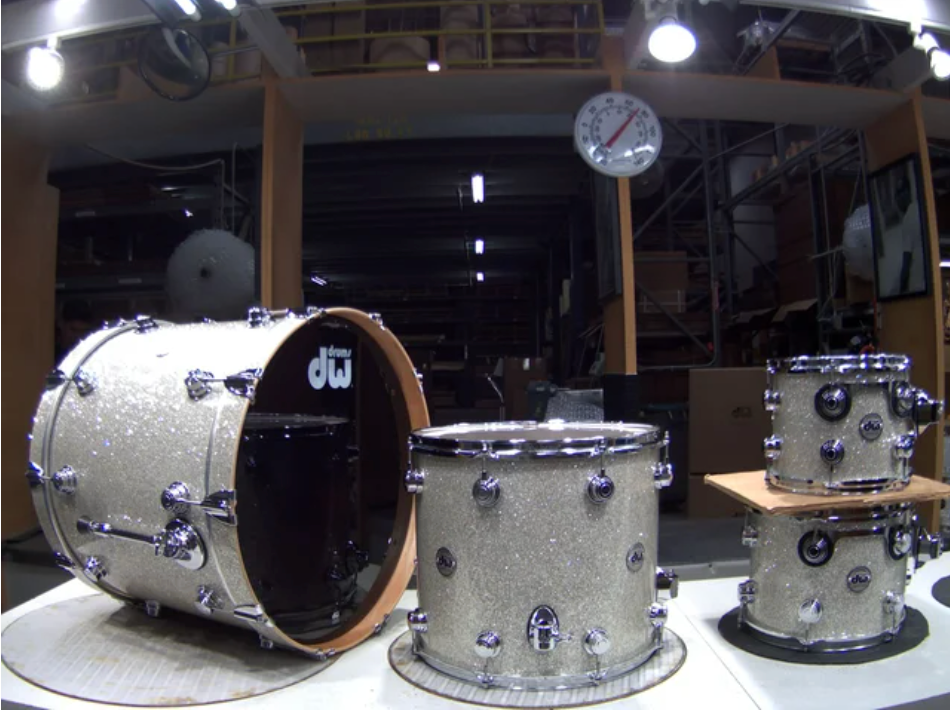 DW Collector's Series Pure Birch 4pc Shell Pack (Broken Glass FinishPly)