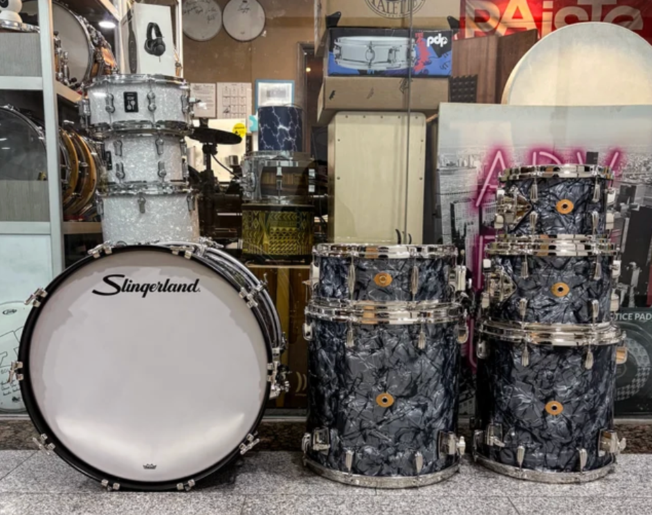 Slingerland Radio King 6pc Black Diamond Pearl Shell Pack