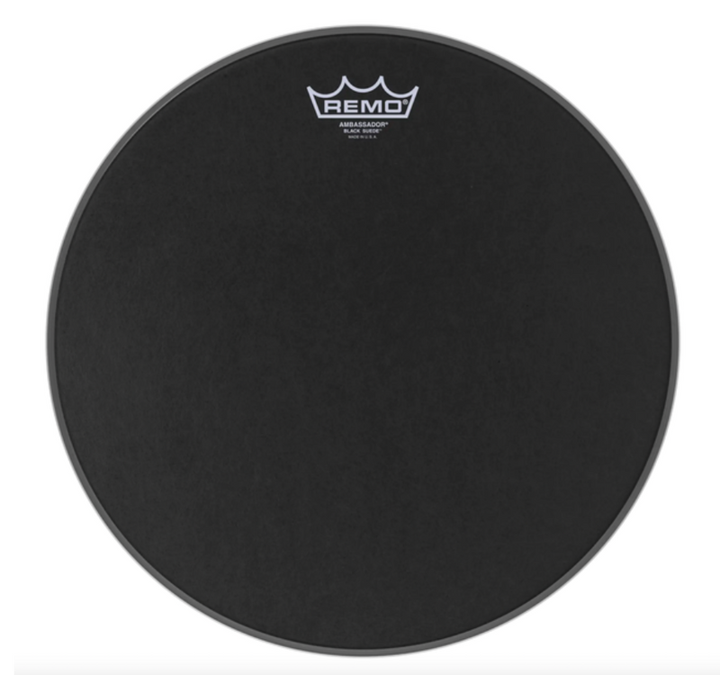Remo Ambassador Black Suede 10" Drumhead USA-zoom-