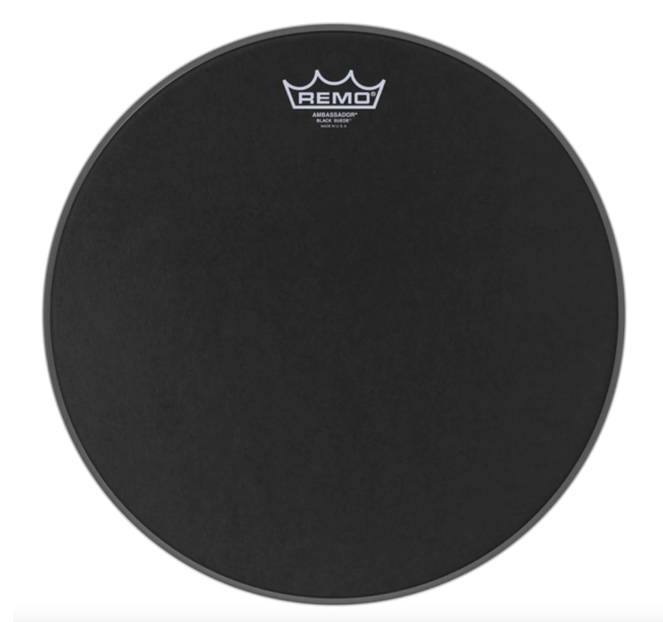 Remo Ambassador Black Suede 14" Drumhead USA-1