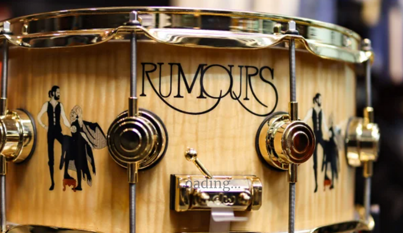 DW Icon Series Fleetwood Mac Rumours 14x6.5 Snare Drum (Signed by John Good)-zoom-