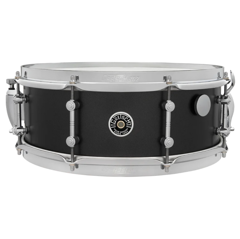 Gretsch Brooklyn Standard 14x5.5 Satin Black Metallic Snare Drum-zoom-