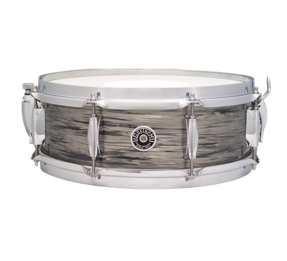Grestch Brooklyn 14x5.5 Maple/Poplar Grey Oyster Snare Drum-2