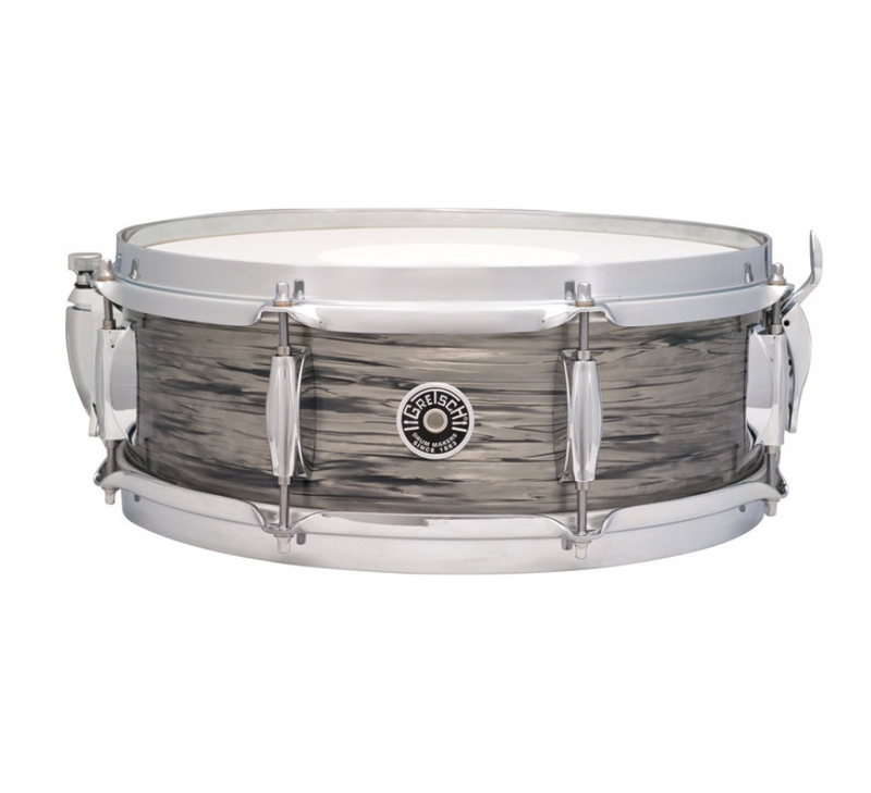 Grestch Brooklyn 14x5.5 Maple/Poplar Grey Oyster Snare Drum-zoom-