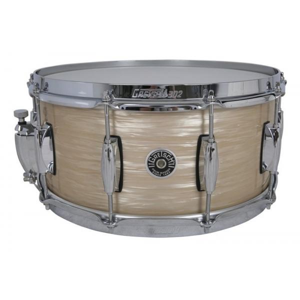Grestch Brooklyn 14x6.5 Maple/Poplar Creme Oyster Snare Drum-2