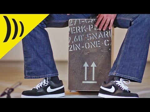 Schlagwerk 2inOne Cajon Black Edition - Large w Bag-2