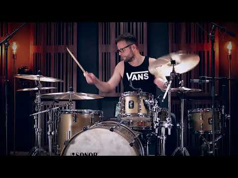 Sonor SQ1 4pc Shell Pack 22" Satin Copper Brown (SDS Anniversary Promo)-2