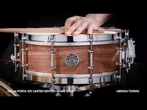 Premier Della-Porta 100 Limited Edition 14x5 Walnut Snare Drum-zoom-