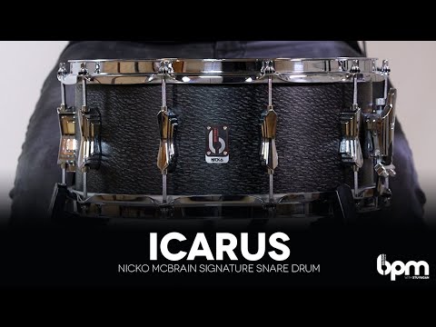 BDC Icarus 14x6.5 Snare Drum (Drum Head Signed by Nicko McBrain)-2