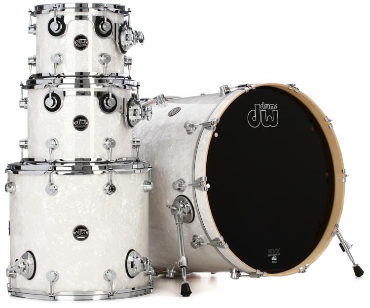 DW Performance Series White Pearl 22" 4pc Shell Pack-1