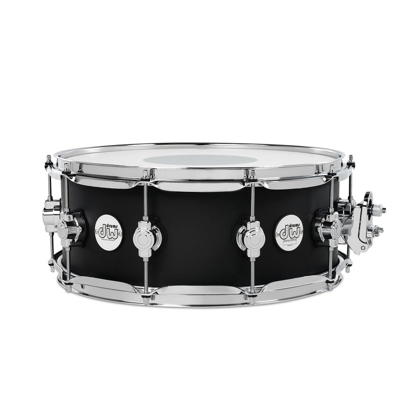 DW Design Series Black Satin 14x6 Snare Drum-zoom-