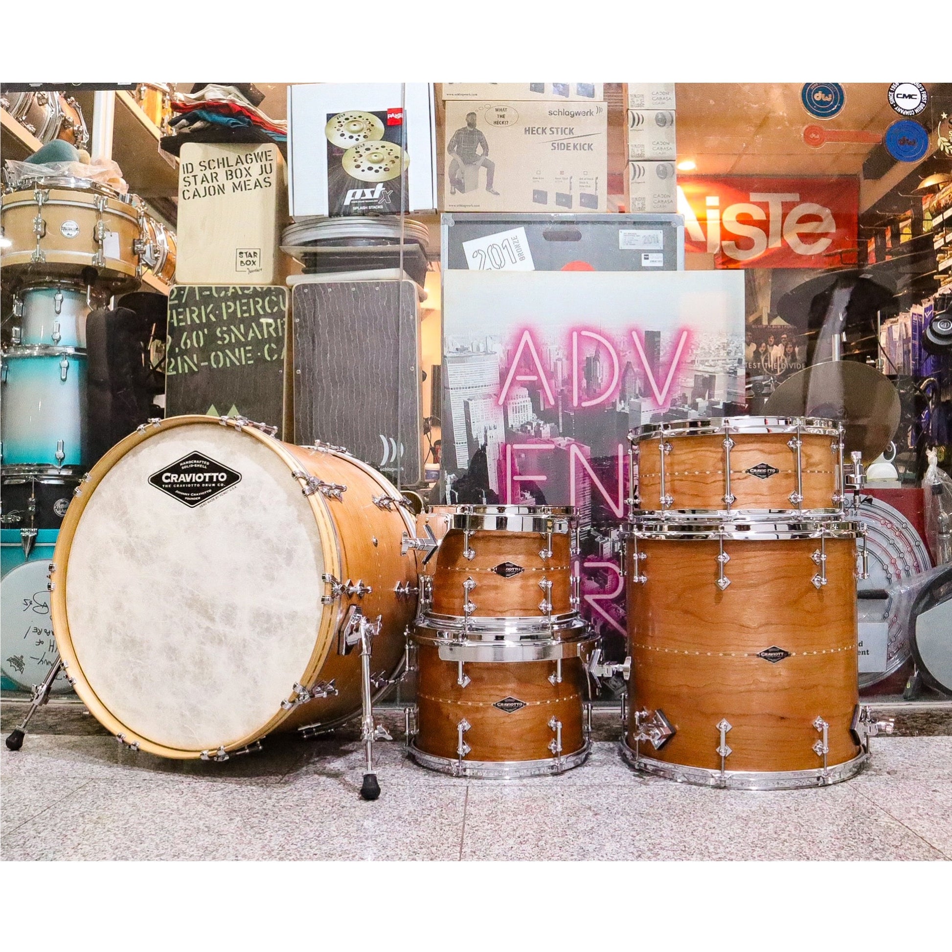 Craviotto Custom Shop Cherry 5pc Shell Pack (SDS Anniversary Promo)-1