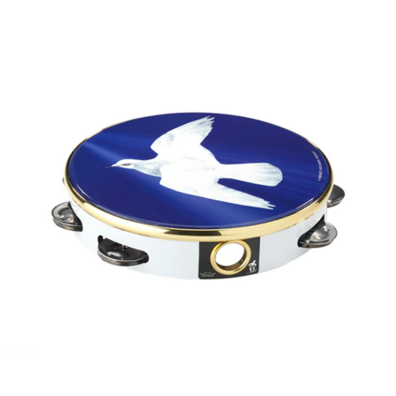 Remo Praise Tambourine 8" Religious Dove, Single Row-zoom-