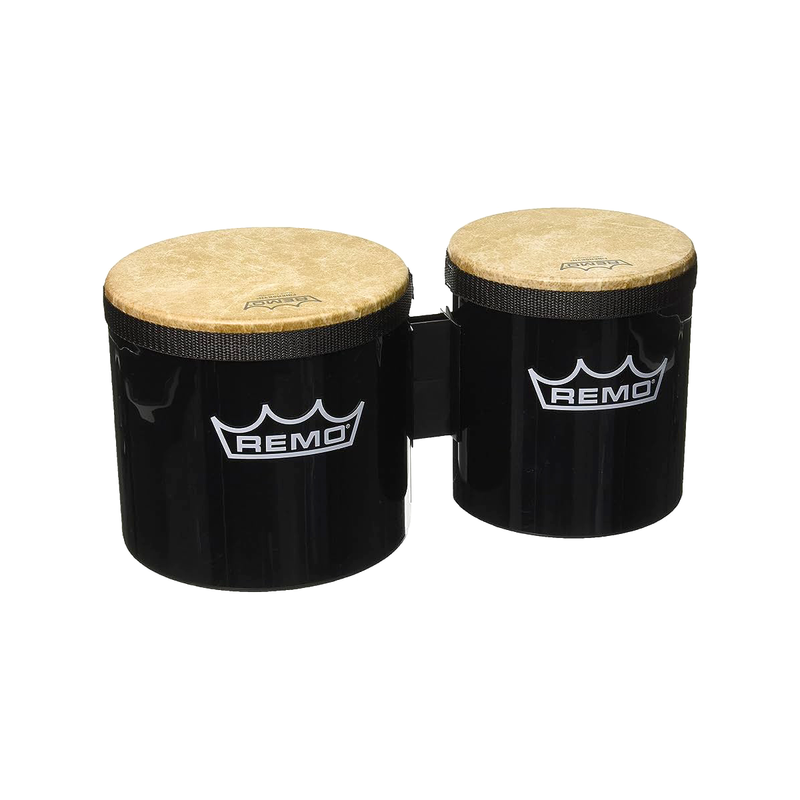Remo Pre-Tuned Bongos, Black-zoom-
