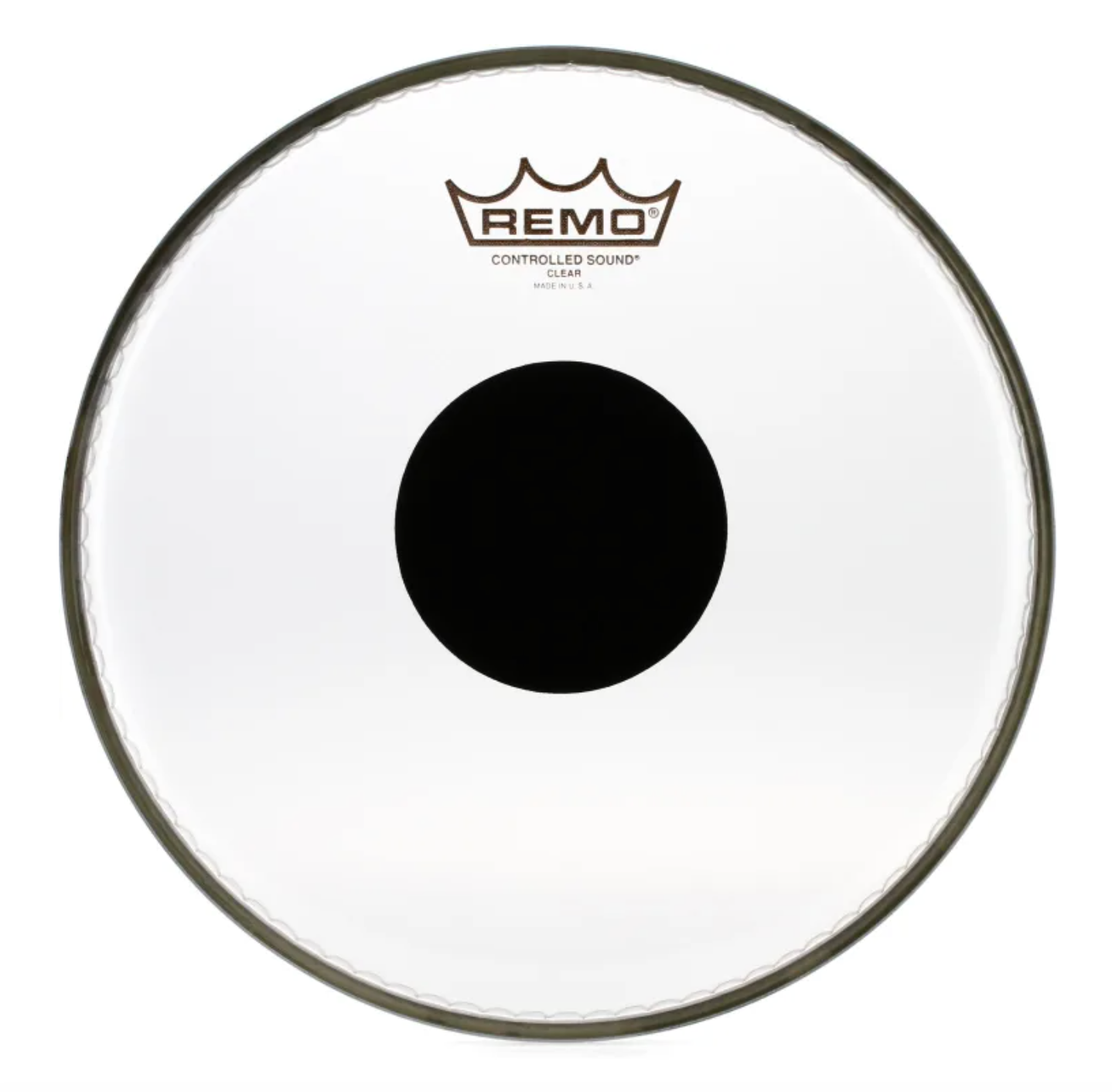 Remo Controlled Sound Clear Black Dot 10" Drum Head USA-zoom-1