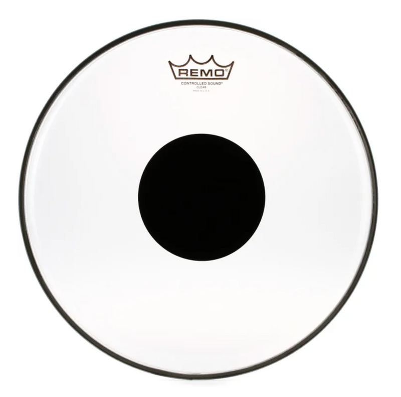 Remo Controlled Sound Clear Black Dot 13" Drum Head USA-zoom-