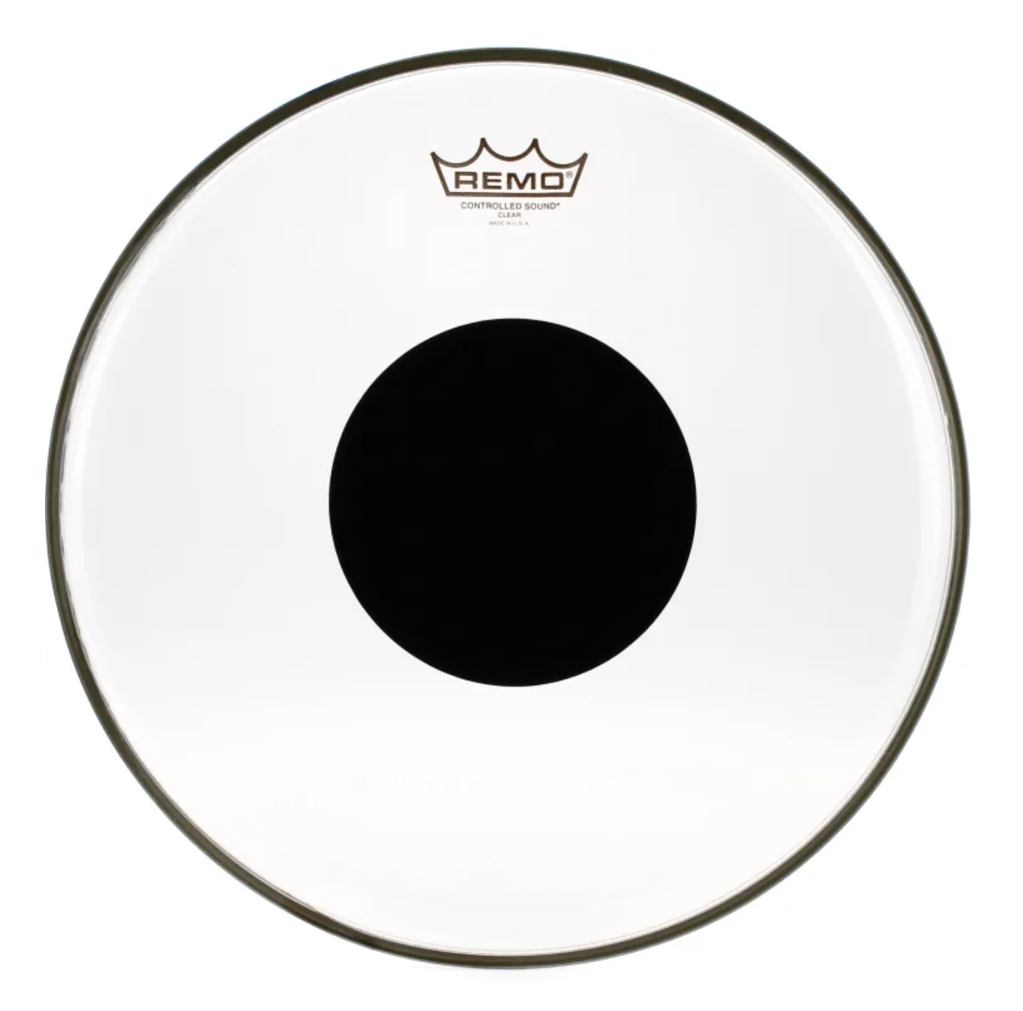 Remo Controlled Sound Clear Black Dot 14" Drum Head USA-zoom-1