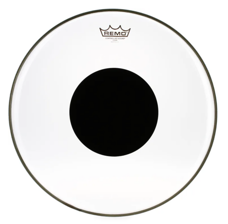Remo Controlled Sound Clear Black Dot 16" Drum Head USA-zoom-