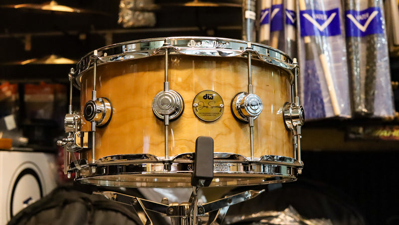 DW Jazz Series Cherry/Gum Natural Lacquer 14x6.5 Snare Drum (SDS Anniversary Promo)-zoom-