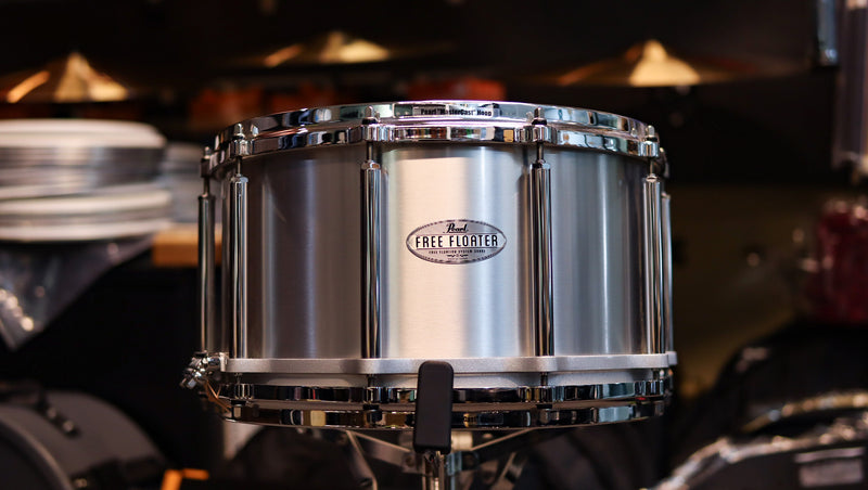 Pearl Free Floater 14x8 Aluminium Snare Drum-zoom-