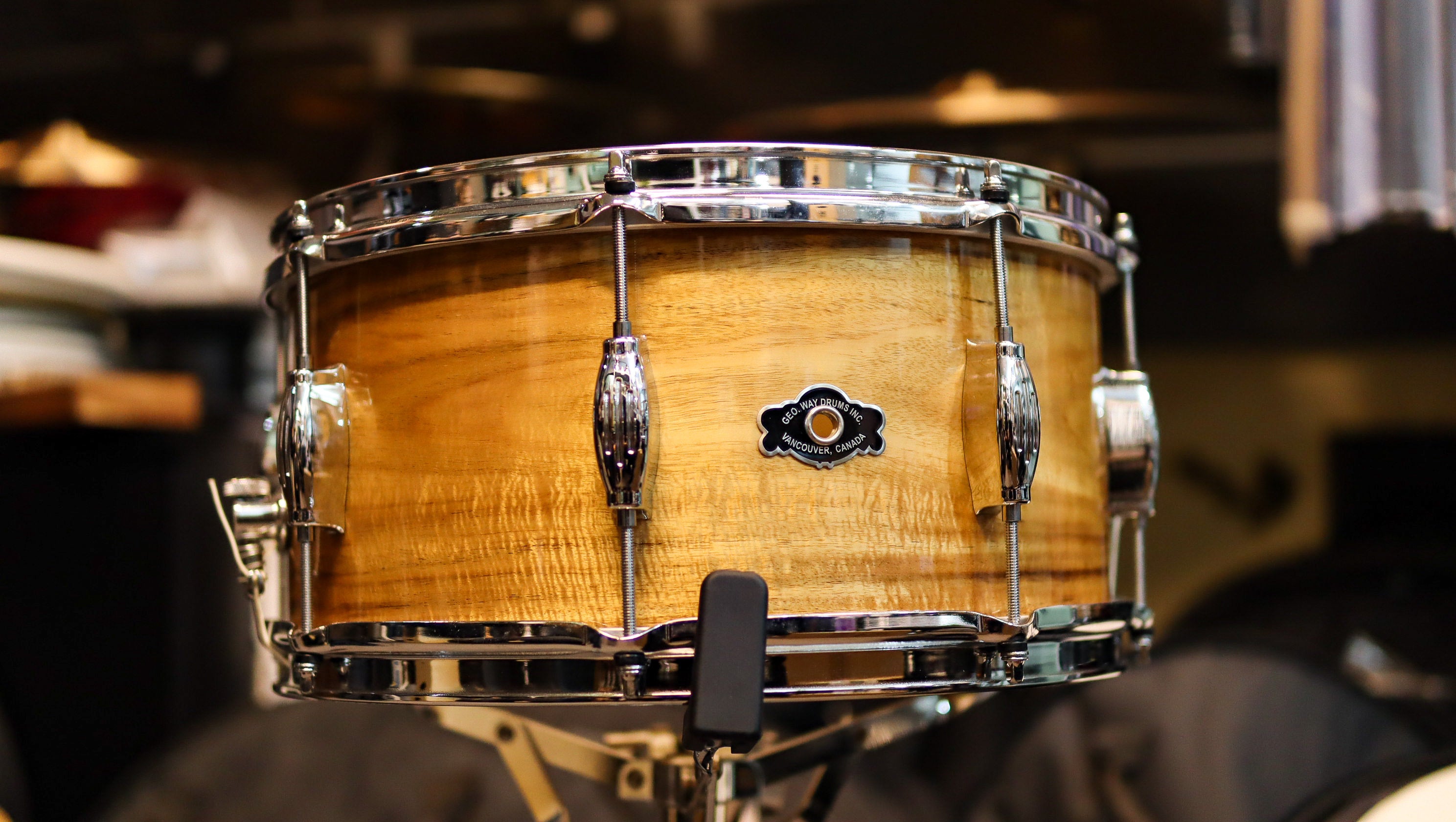 George Way 14x7 Carter McLean Signature Acacia Snare Drum (Used by Todd Sucherman)-zoom-1