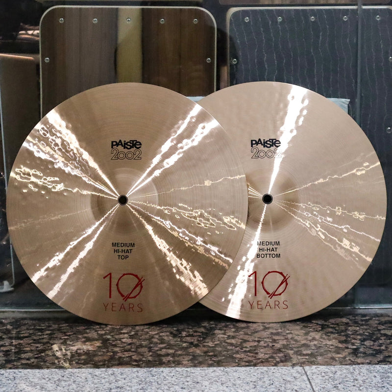 Paiste 2002 15" Medium Hi Hats (SDS 10th Anniversary Model)-zoom-