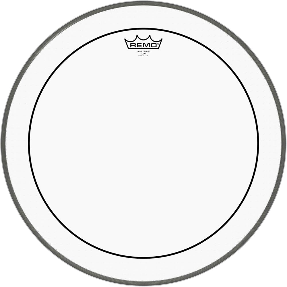Remo Pinstripe Clear 20" Bass Drum Head USA-zoom-1