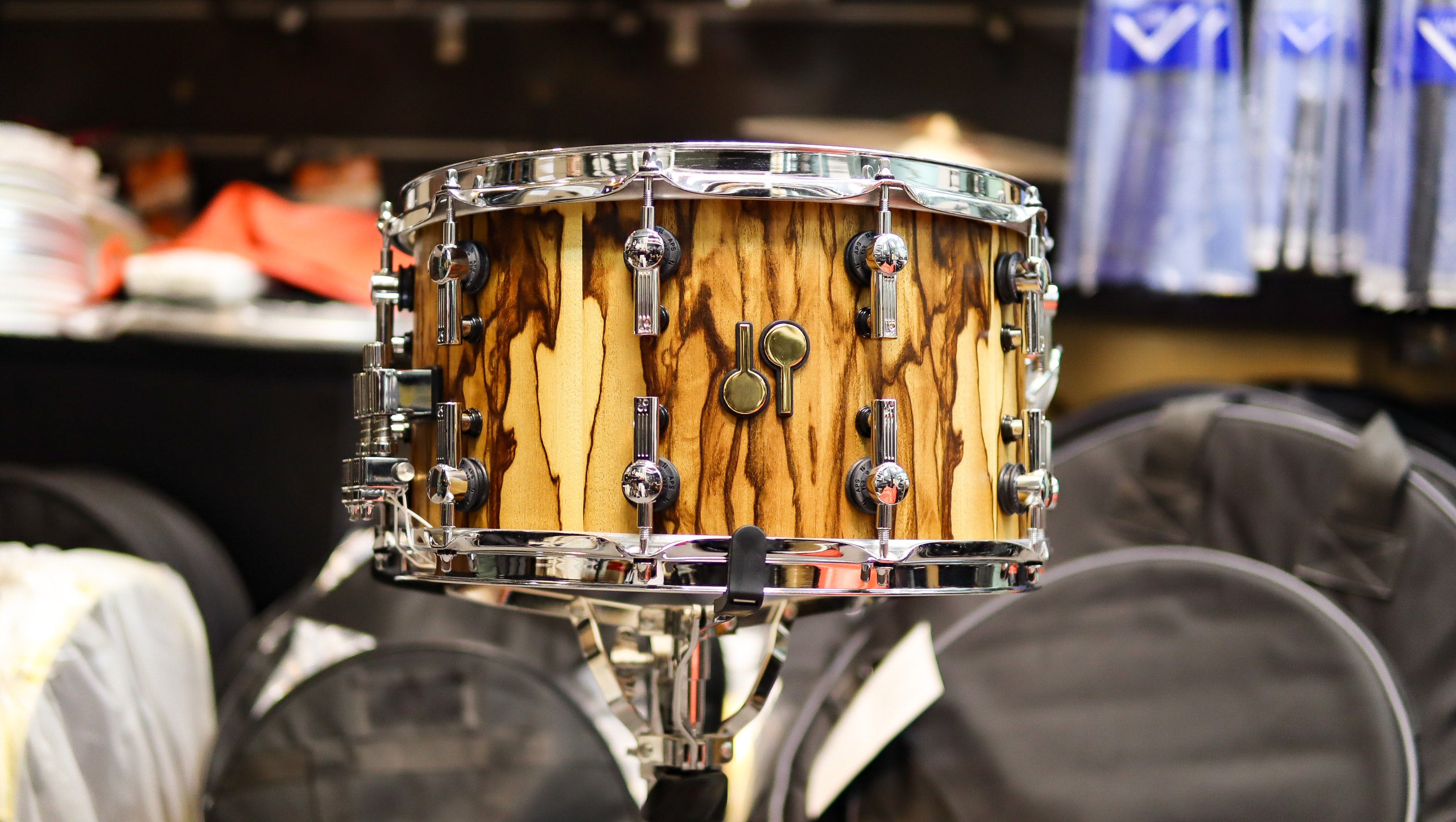 Sonor SQ2 14x8 African Marble Heavy Beech Snare Drum-zoom-1