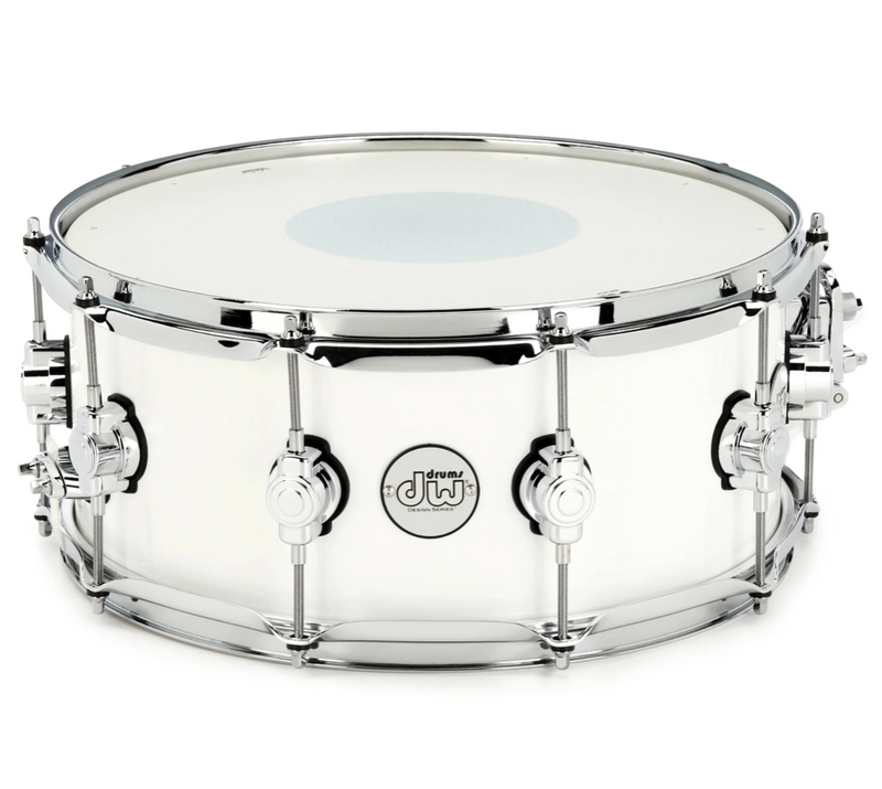 DW Design Series 14x6 Maple Gloss White Snare-zoom-