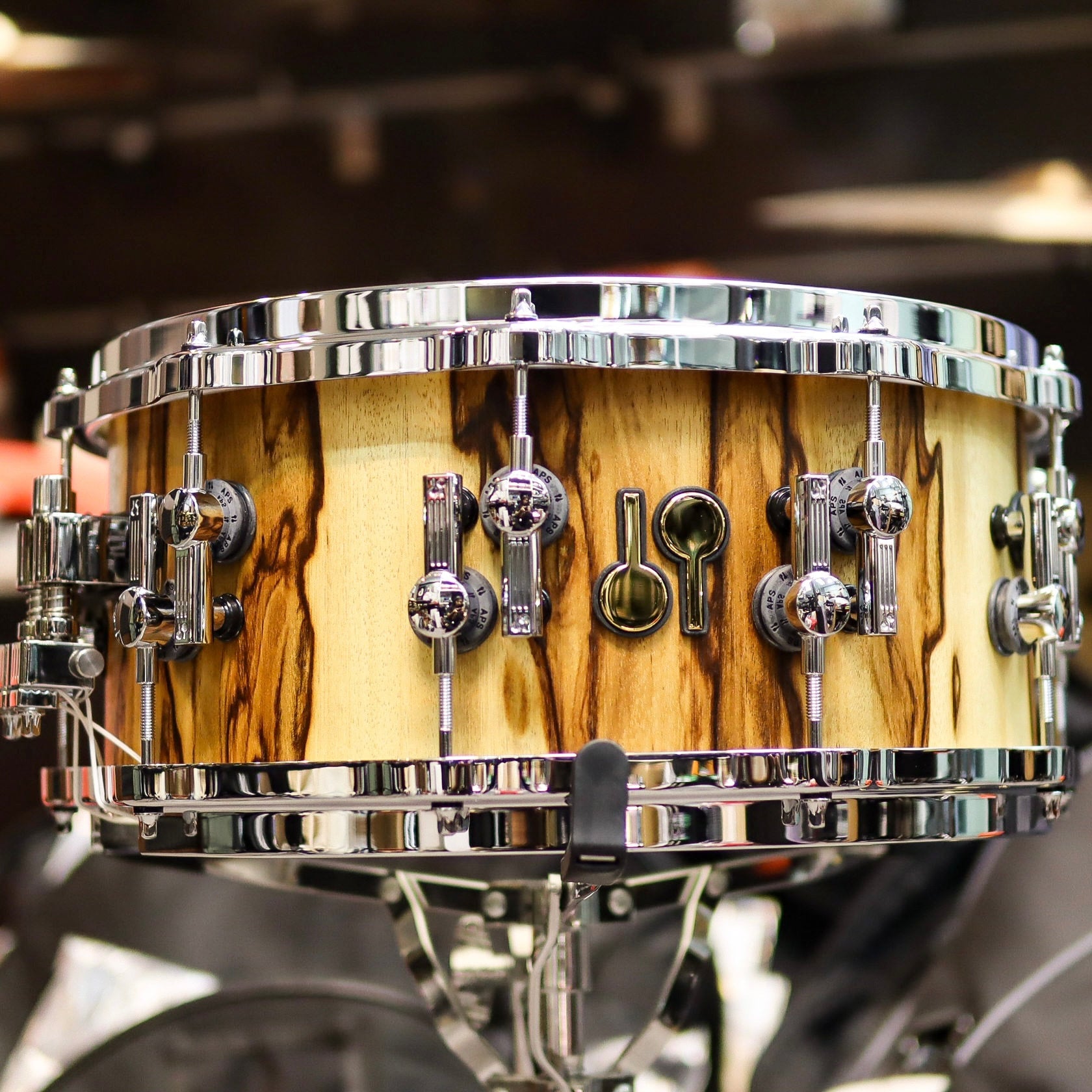 Sonor SQ2 14x6.5 African Marble Medium Beech Snare Drum-zoom-1