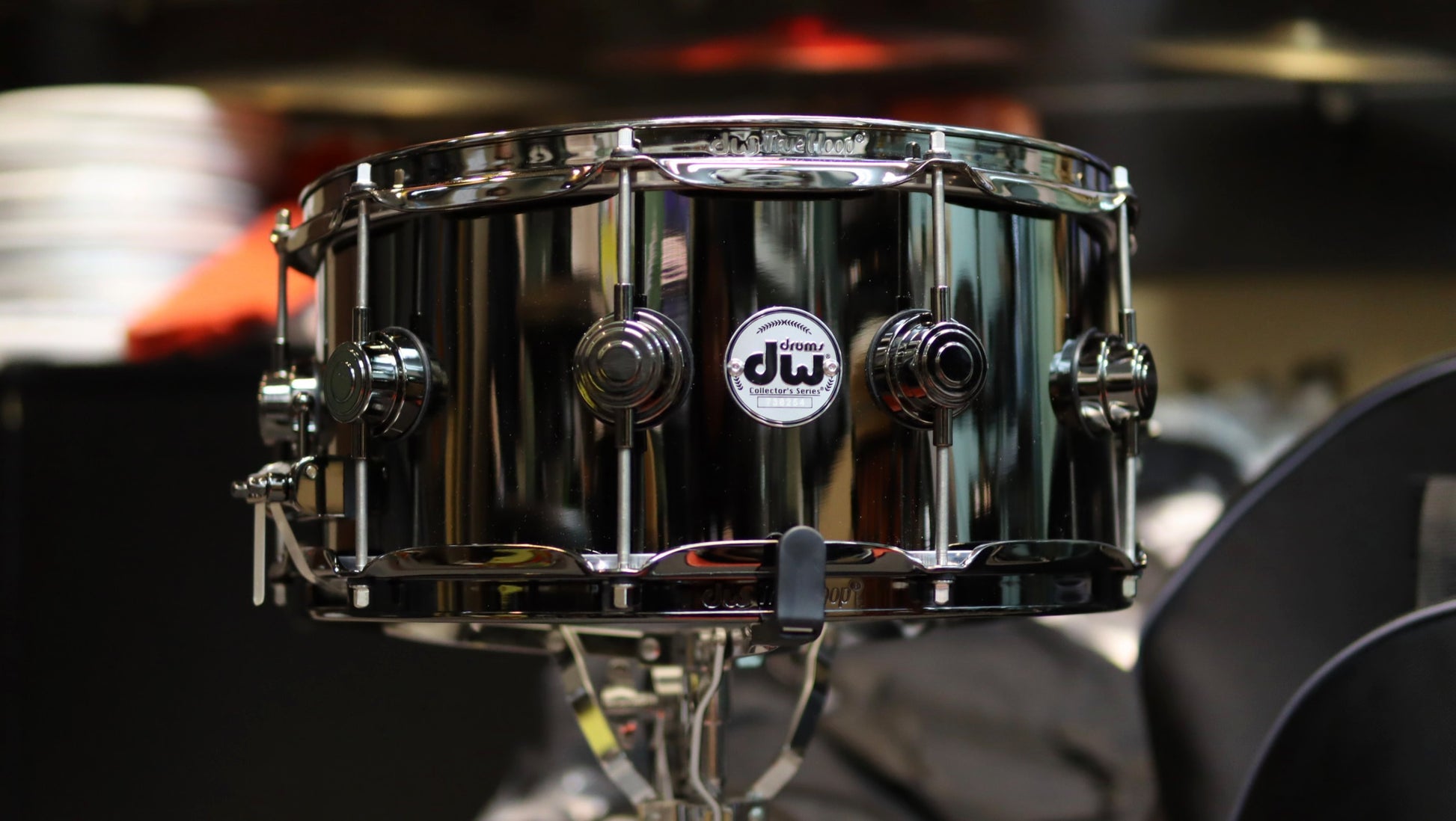 DW Collector's Series Black Nickel over Brass 14x6.5 Snare Drum (Black Nickel Hardware)-1