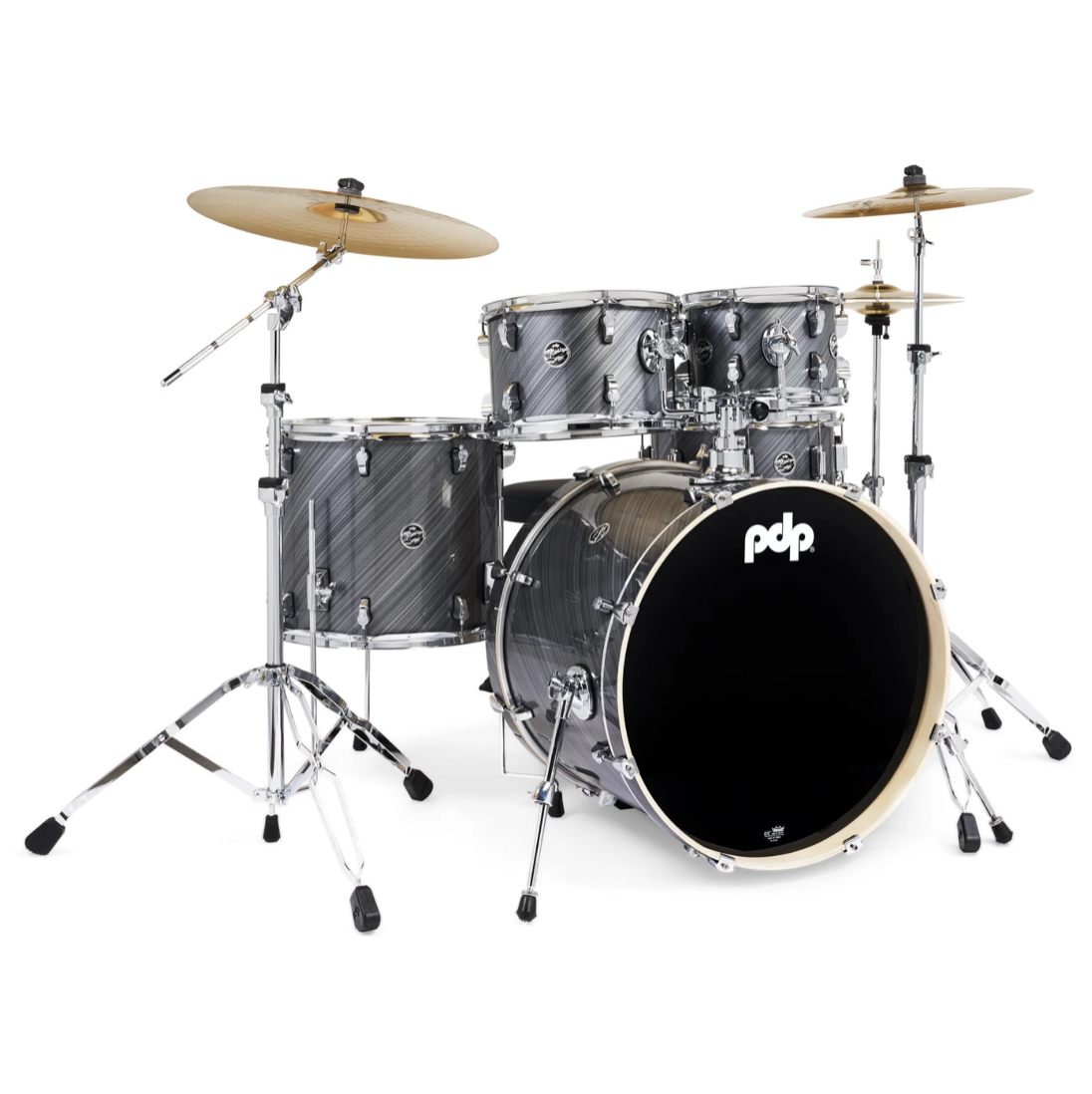 PDP Mainstage 5pc Twisted Graphite Drum Set (w Hardware and Paiste 101 Cymbals)-zoom-1