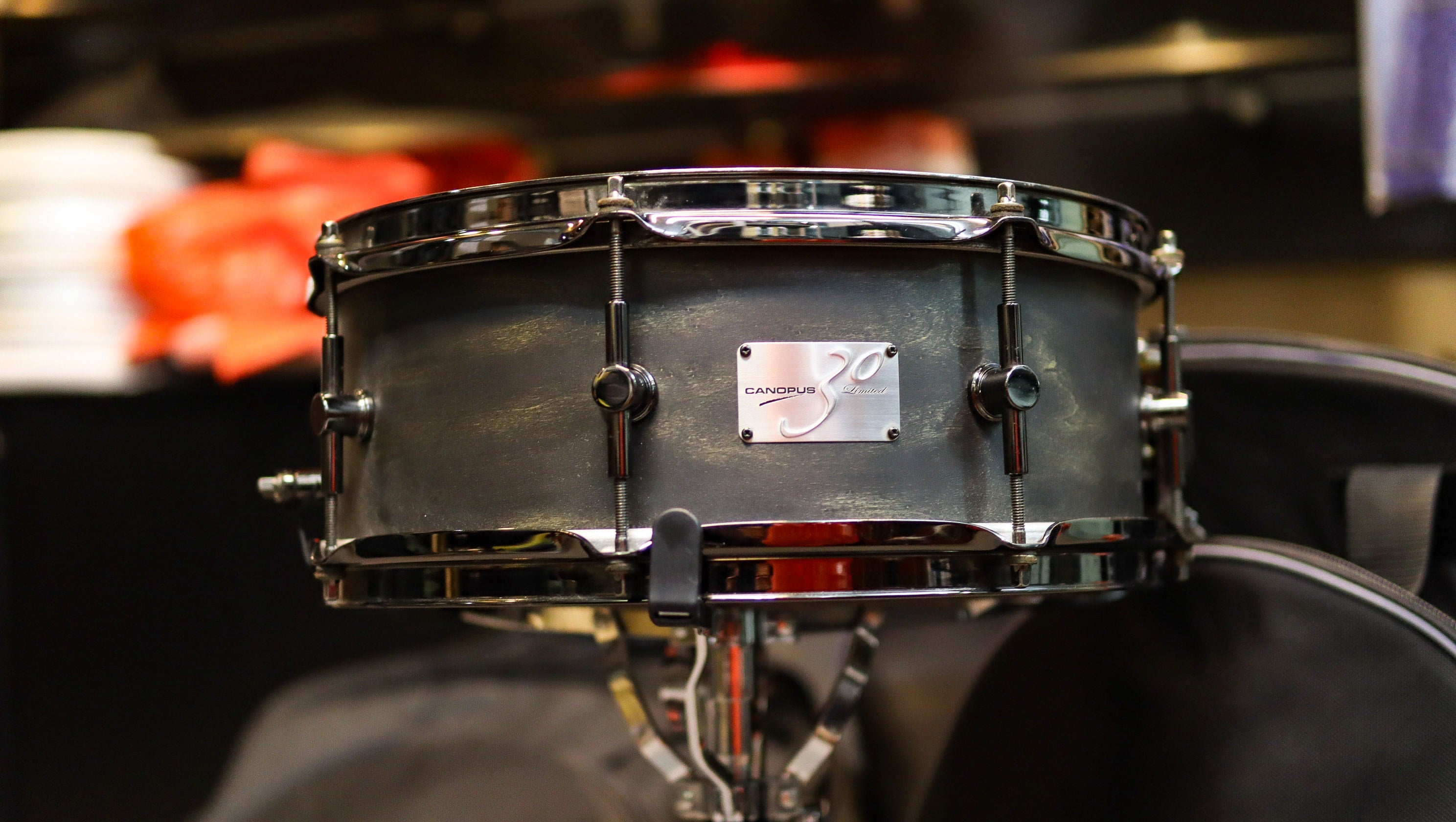 Canopus Limited 30 Inner Carbon Maple 14x5.5 Snare Drum-zoom-1