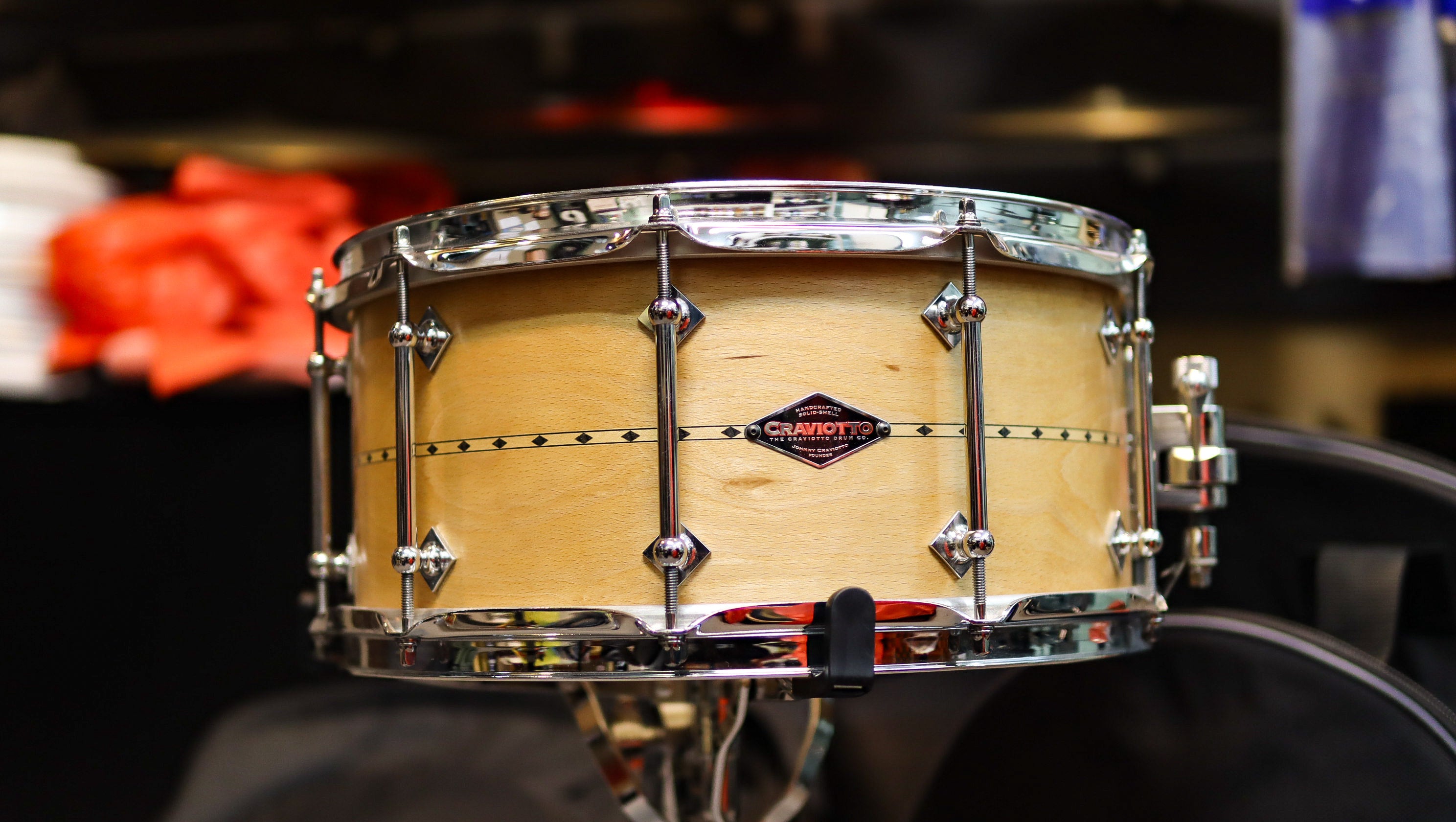 Craviotto Custom Shop Beech 14x6.5 45/45 Snare Drum-zoom-1