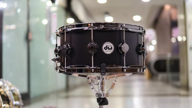 DW Collector's Series Black Satin with Black Nickel Hardware 14x6.5 Sonicply Snare Drum